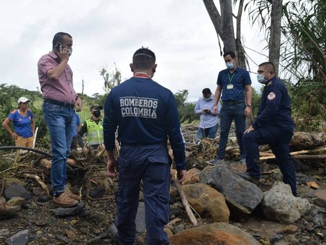 Puentes y vías afectadas por el invierno en cuatro municipios de Boyacá. Foto: Gobernación de Boyacá