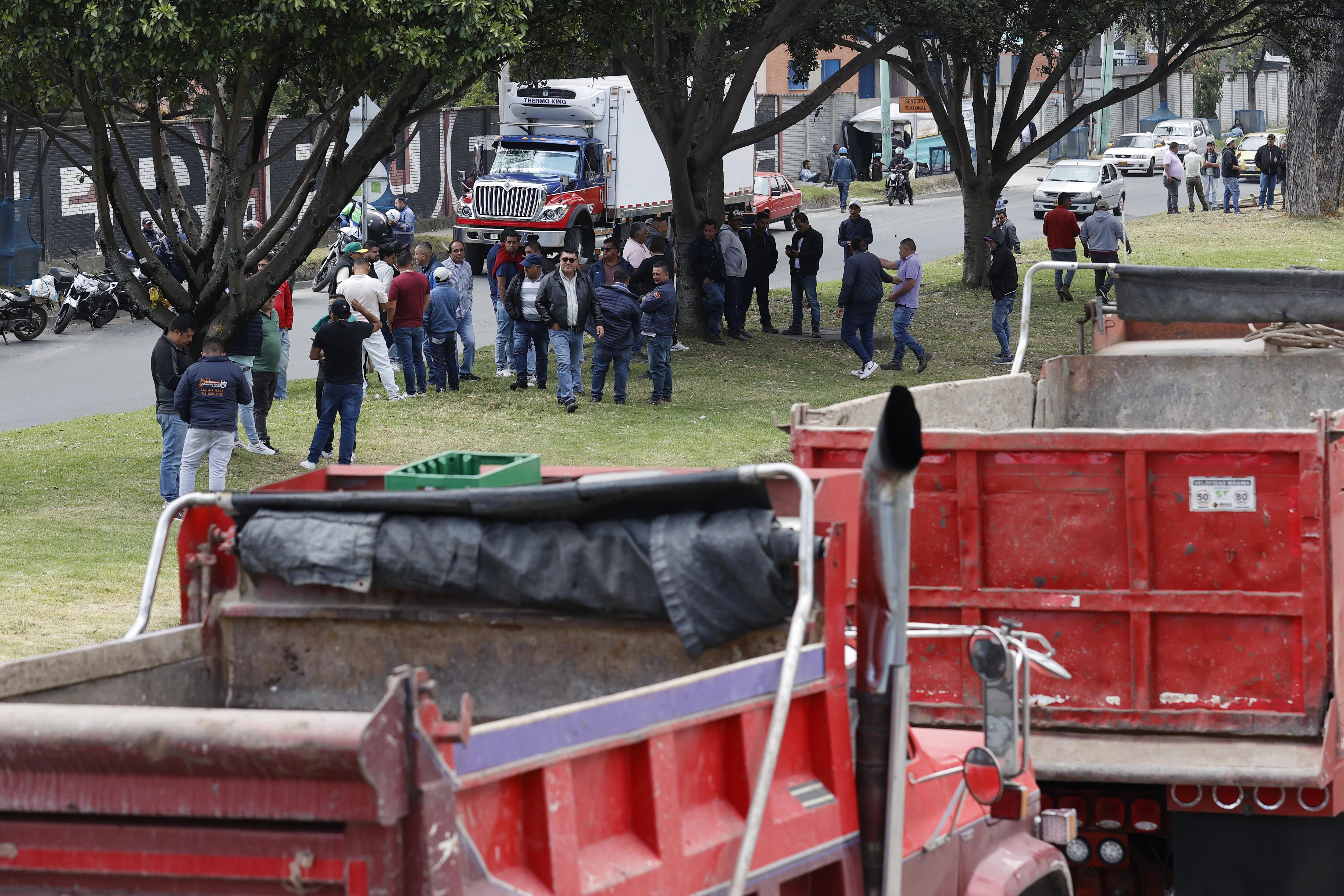 Paro camionero. Foto: EFE/Mauricio Dueñas Castañeda