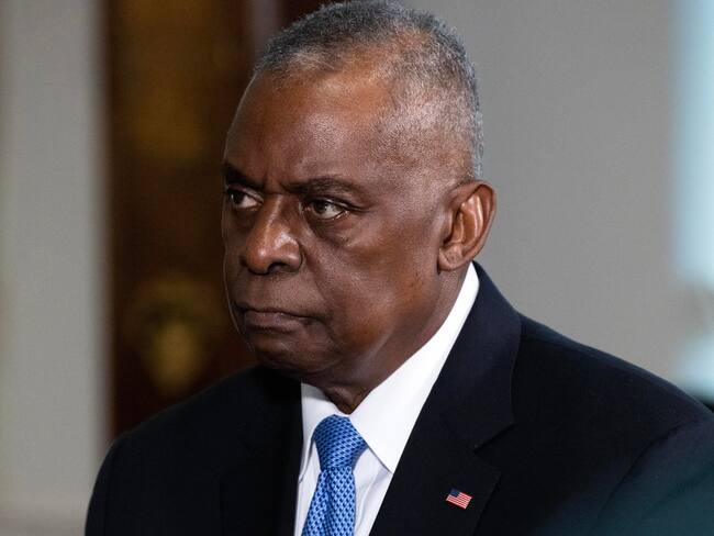 Secretario de Defensa estadounidense, Lloyd Austin, en rueda de prensa. Foto: EFE.