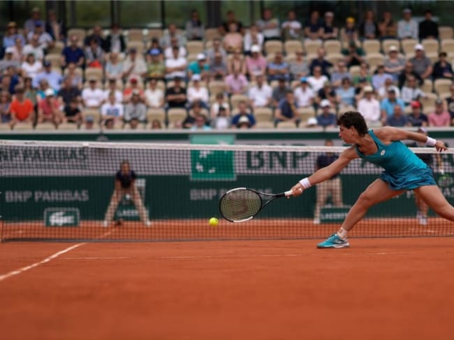 Carla Suárez en este Roland Garros había tenido dos primeros partidos en los que no había logrado sentirse cómoda.. Foto: Agencia AFP