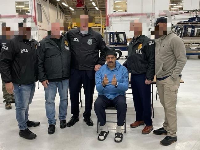 Primeras imágenes de Nicolás Maduro a su llegada a la DEA en Nueva York tras su captura en Caracas