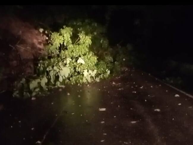 Afectaciones por lluvias en vías de Norte de Santander. / Foto: Cortesía seccional de tránsito y transportes DENOR.
