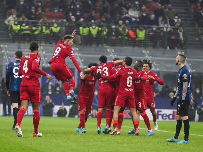 Liverpool celebra el gol de Mohamed Salah / Getty Images