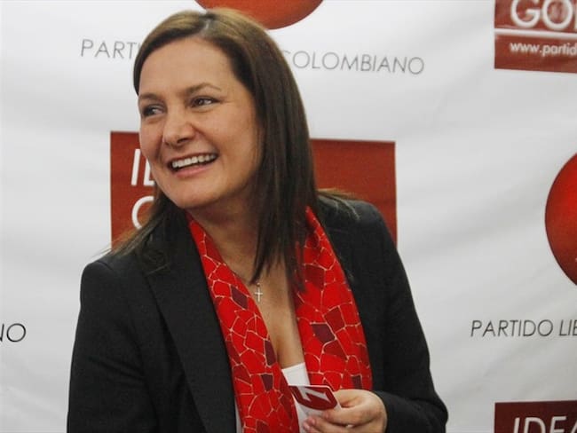 Ángela Garzón, candidata a la Alcadía de Bogotá, en el 2013 cuando oficializó su ingreso al Partido Liberal. Foto: Colprensa