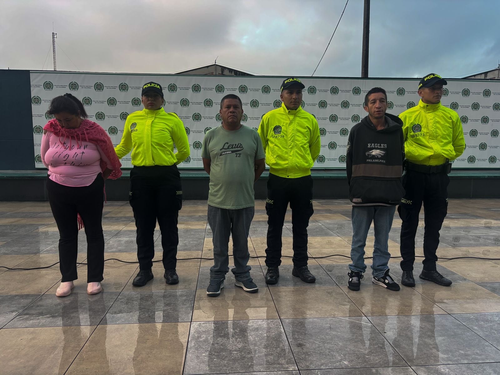 Capturados en Bogotá. Foto: cortesía Policía.