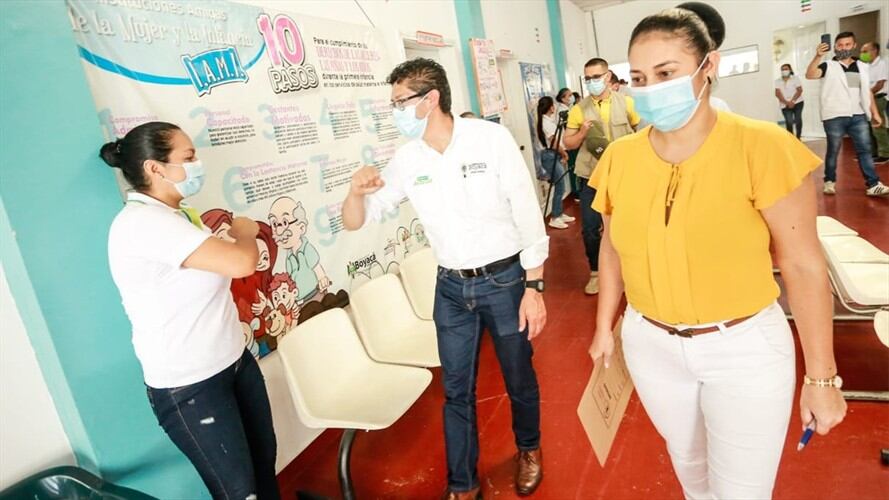 Jornada de vacunación contra el COVID-10 en Boyacá. Foto: Gobernación de Boyacá