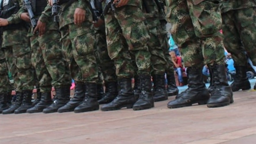 Apoyo del Ejército a labores de seguridad en Soacha durante paro de transportadores. . Foto: Colprensa
