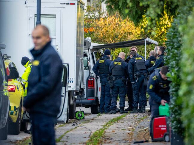 Embajada de Israel en Copenhague tras el atentado. I Foto: EMIL NICOLAI HELMS/Ritzau Scanpix/AFP via Getty Images.