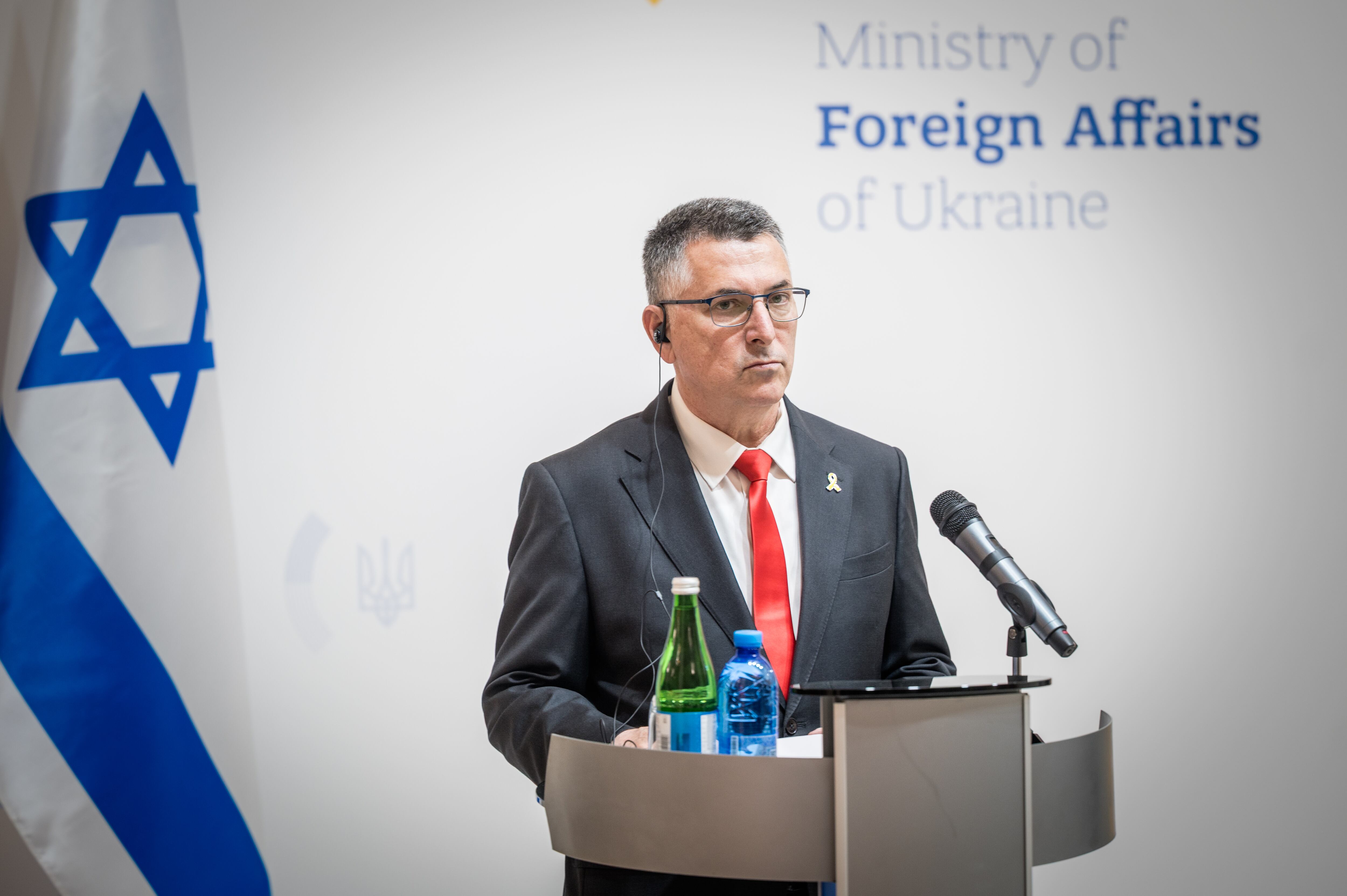 Ministro de Asuntos Exteriores de Israel, Gideon Sa'ar. Foto: Global Images Ukraine vía Getty Images