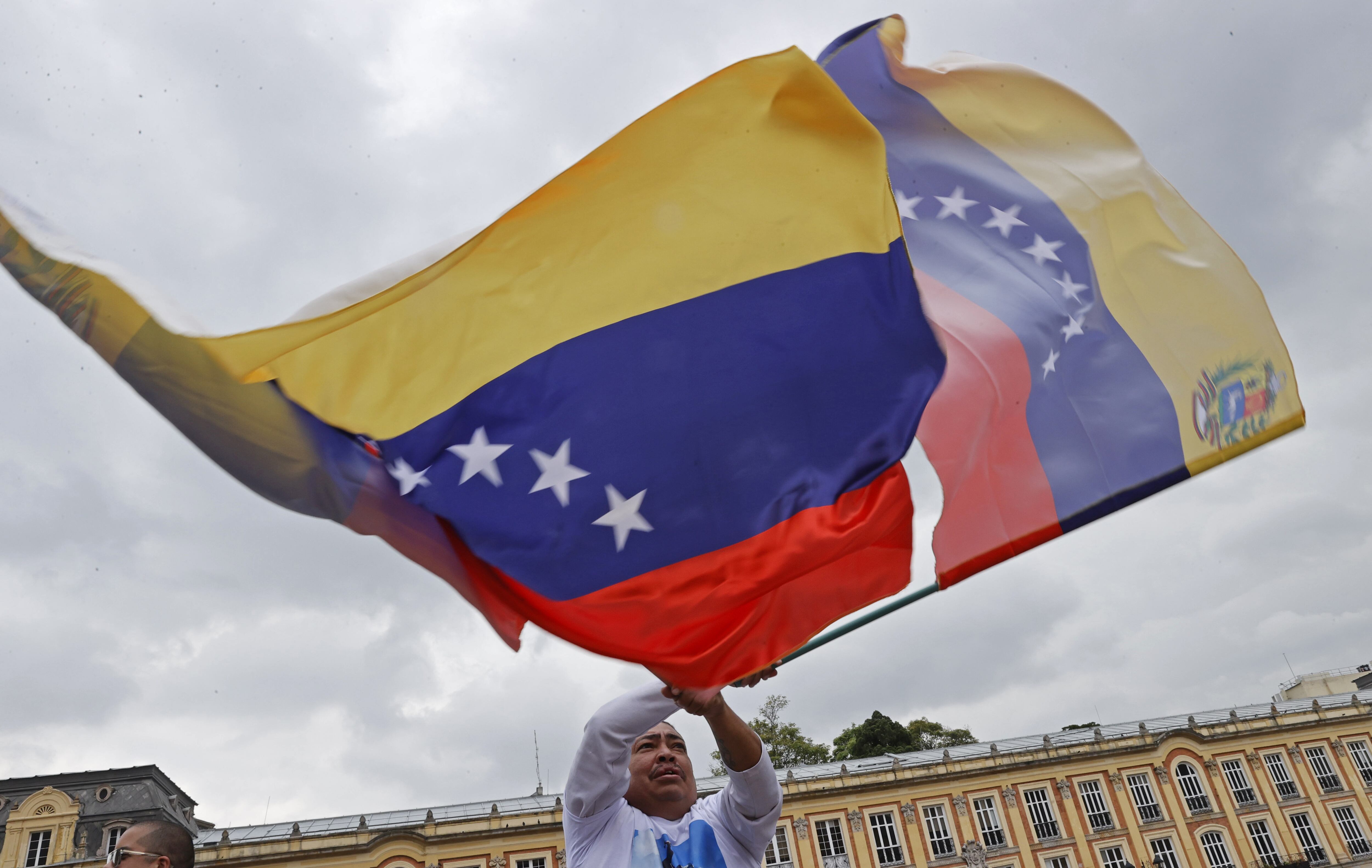 Protesta de Venezolanos en Bogotá. Foto: EFE/Mauricio Dueñas Castañeda