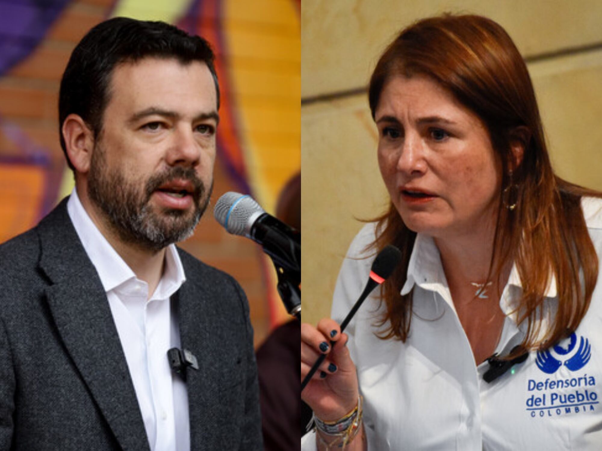 Carlos Fernando Galán e Iris Marín. Foto: (Colprensa - Lina Gasca) / (Colprensa - Cristian Bayona).