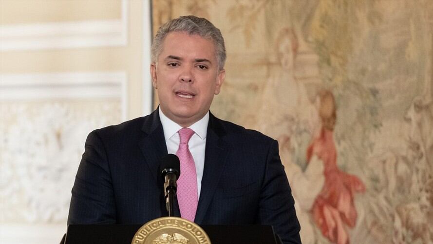 El presidente Iván Duque compartió aspectos de su vida con los exalumnos de la Escuela de Políticas Públicas de la Universidad de GeorgeTown. Foto: Colprensa / EXTERNOS