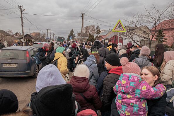 Polonia supera el millón de refugiados que llegaron por la invasión rusa a Ucrania. Foto: Getty