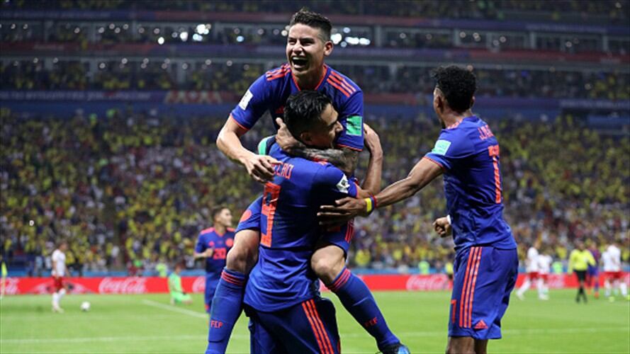 Con un marcador 0-3 a favor de Colombia, el sueño mundialista sigue intacto . Foto: Getty Images
