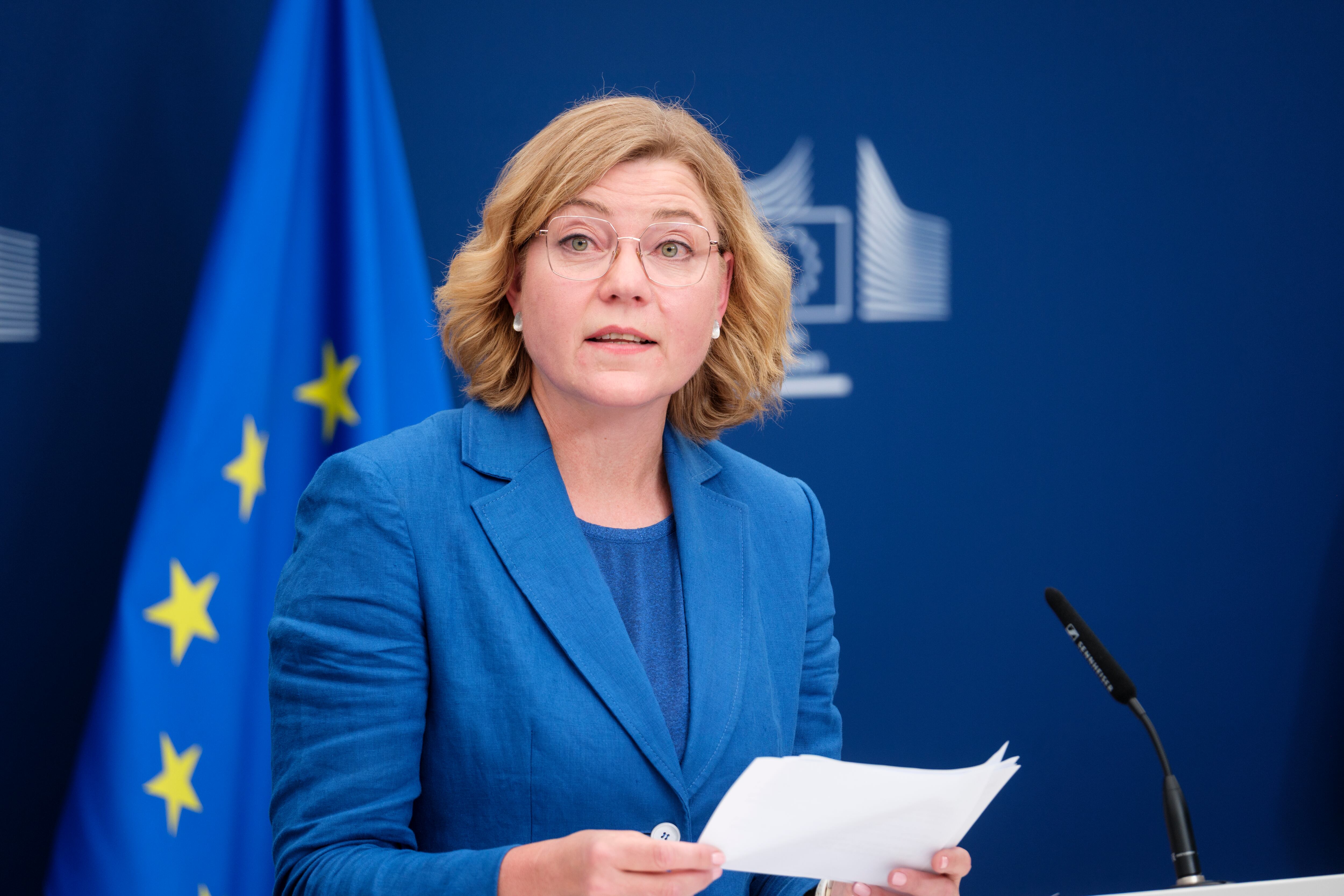 Henna Virkkunen en Bruselas, Bélgica durante junio de 2025. FOTO: Thierry Monasse/Getty Images