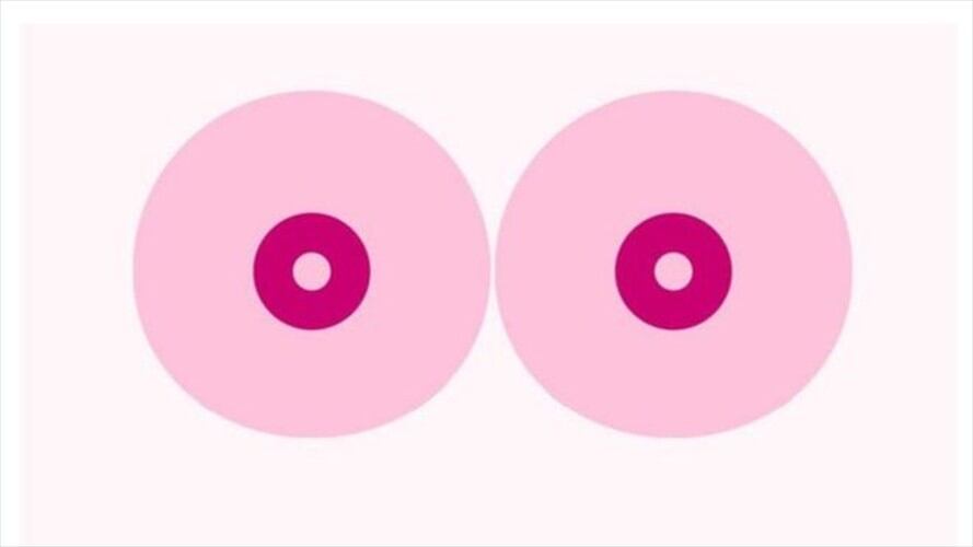 Las imágenes de la discordia. Esta ilustración era parte de un video censurado por Facebook. Foto: CANCERFONDEN, tomada de BBc Mundo.