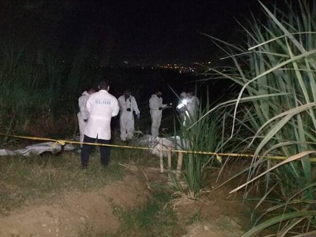 Los cuerpos fueron hallados en la noche del martes en un cañaduzal. Foto: Cortesía