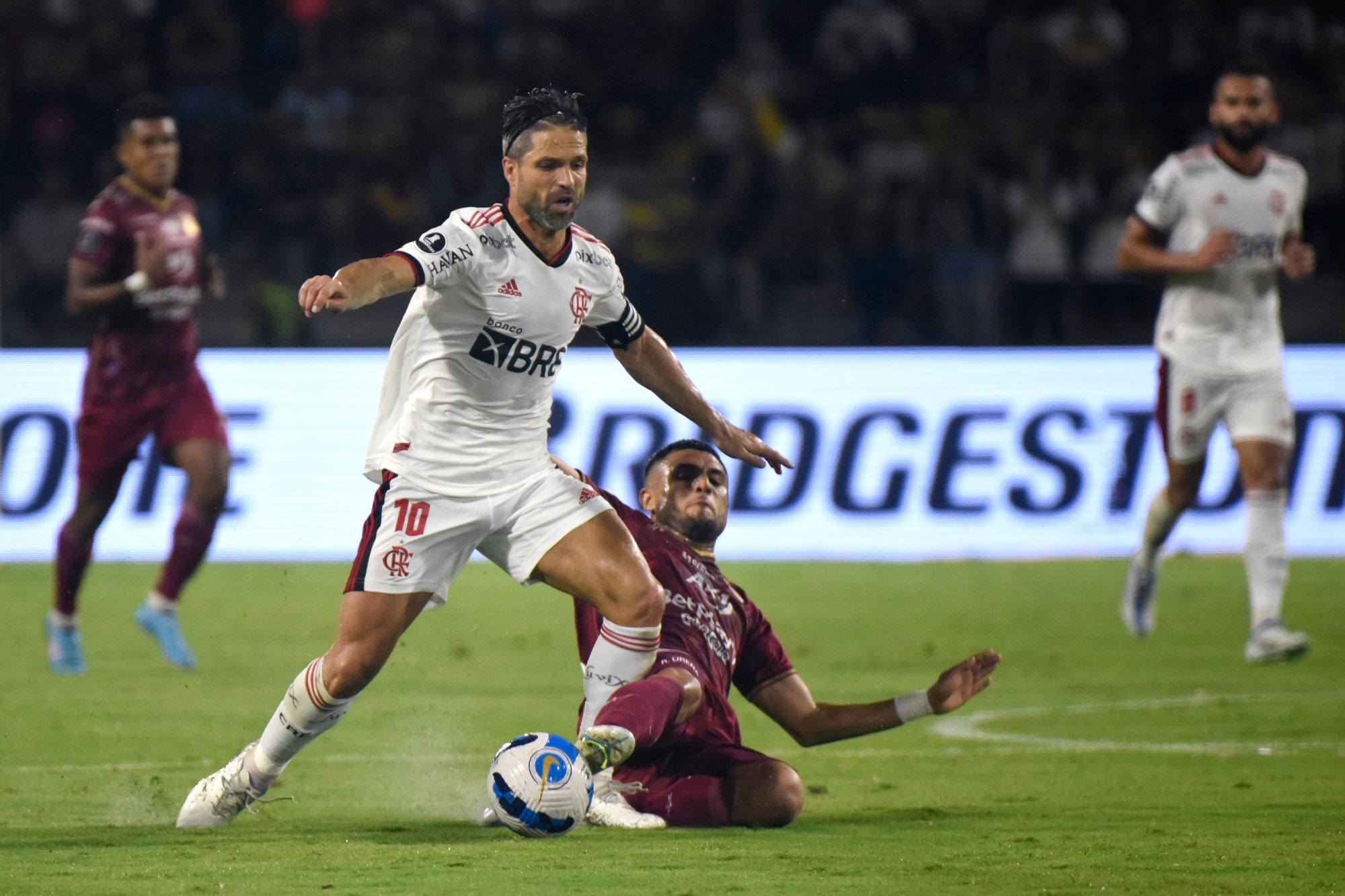 Deportes Tolima vs. Flamengo por octavos de Copa Libertadores. (Photo by Guillermo Legaria/Getty Images)