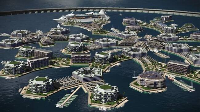 La ciudad será completamente autosostenible. Foto: THE SEASTEADING INSTITUTE, tomada de BBC Mundo.