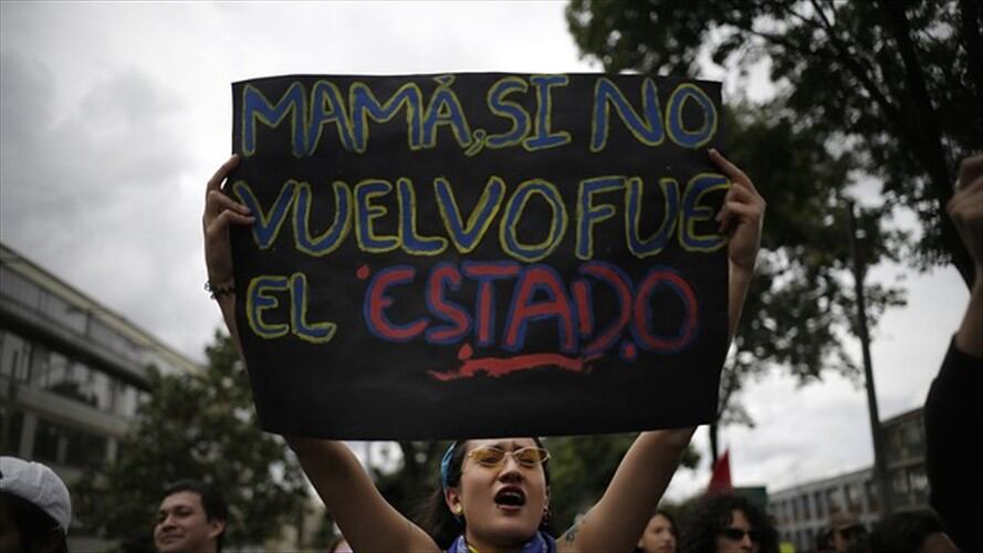 Protestas en Bogotá. Foto: Colprensa