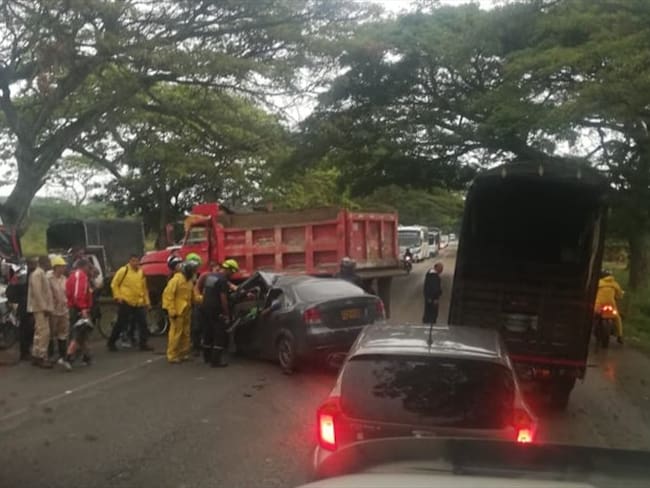 Uno de los lesionados fue trasladado a la clínica Palma Real de Palmira, mientras que la otra víctima fue remitida al hospital de Candelaria. Foto: Cortesía.