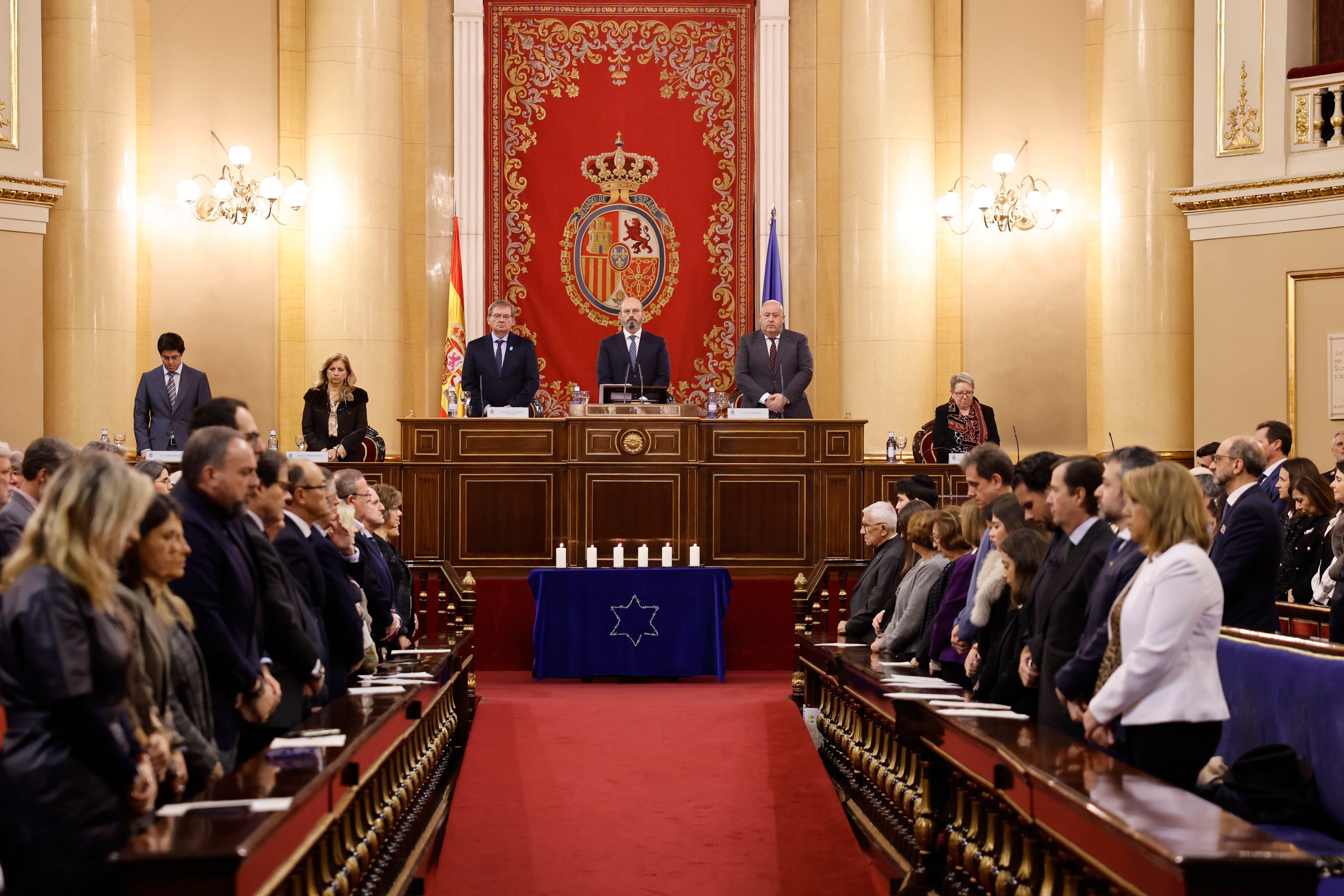 Acto de conmemoración del Día de la Memoria del Holocausto. FOTO: EFE/Sergio Pérez