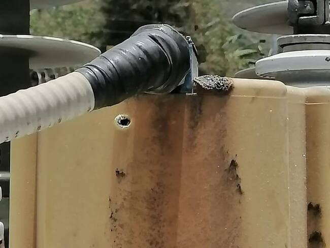 Afectaciones a la infraestructura eléctrica: Crédito: Compañía Energética de Occidente.