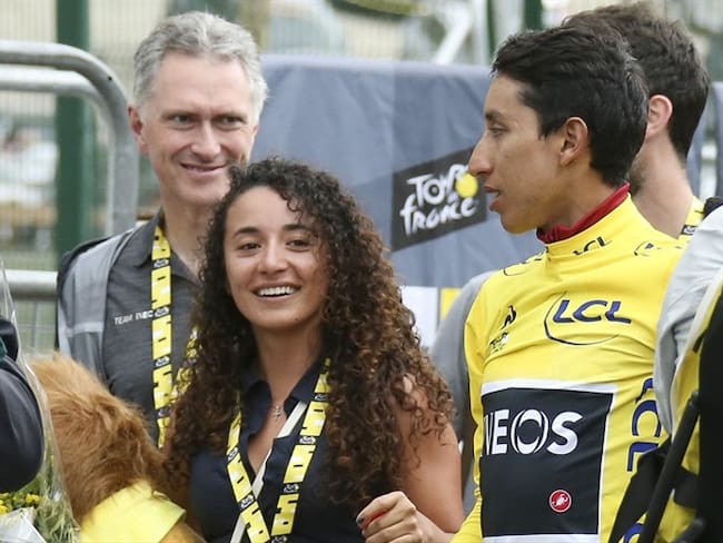 Xiomy Guerrero y Egan Bernal en el Tour de Francia 2019. Foto: Jean Catuffe/Getty Images