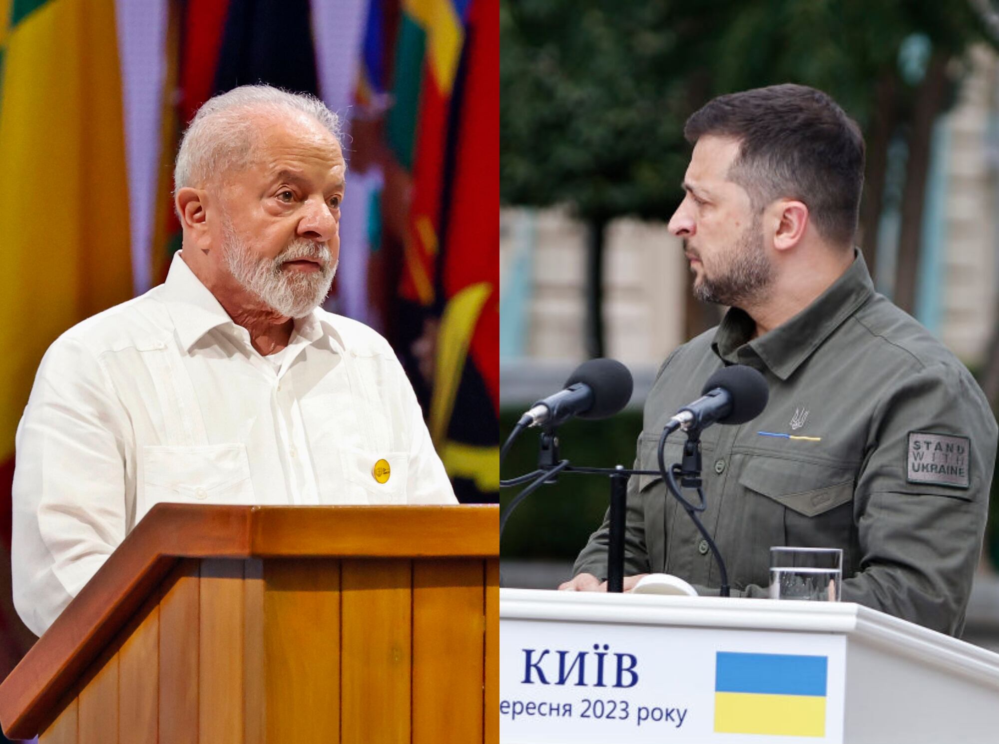 Lula Da Silva y Zelenski. Fotos: EFE y Getty Images.