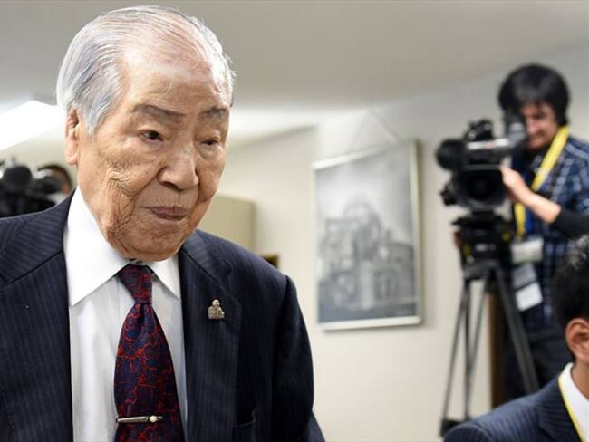 Sunao Tsuboi tenía 20 años y era estudiante universitario cuando la ciudad del oeste de Japón fue objeto del primer ataque nuclear de la historia.. Foto: TOSHIFUMI KITAMURA/AFP via Getty Images