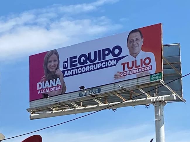 Valla publicitaria de la campaña de Diana Rojas a la Alcaldía de Cali | Foto: Suministrada