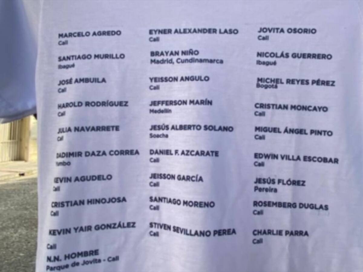 Coalición de la Esperanza vistió camisetas con nombres de asesinados en marchas