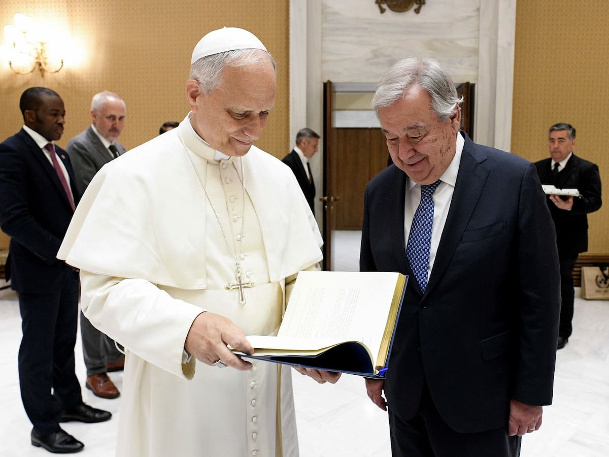 Papa León XIV recibió al secretario de la ONU para respaldar la búsqueda de la paz en el mundo