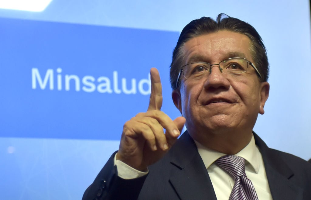 Colombian Health Minister Fernando Ruiz speaks during a press conference to announce the first case of the COVID-19 in the country, in Bogota on March 6, 2020. (Photo by Raul ARBOLEDA / AFP) (Photo by RAUL ARBOLEDA/AFP via Getty Images)