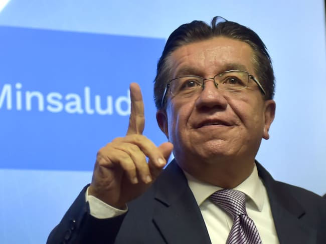 Colombian Health Minister Fernando Ruiz speaks during a press conference to announce the first case of the COVID-19 in the country, in Bogota on March 6, 2020. (Photo by Raul ARBOLEDA / AFP) (Photo by RAUL ARBOLEDA/AFP via Getty Images)