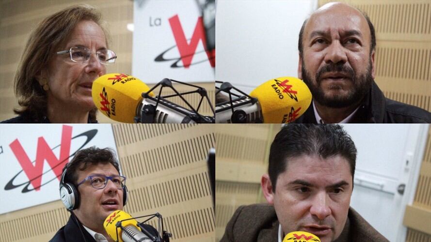 Salud Hernández, Alfredo Rangel (arriba), Hollman Morris y Luis Felipe Henao (abajo). Foto: La WCon Vicky Dávila