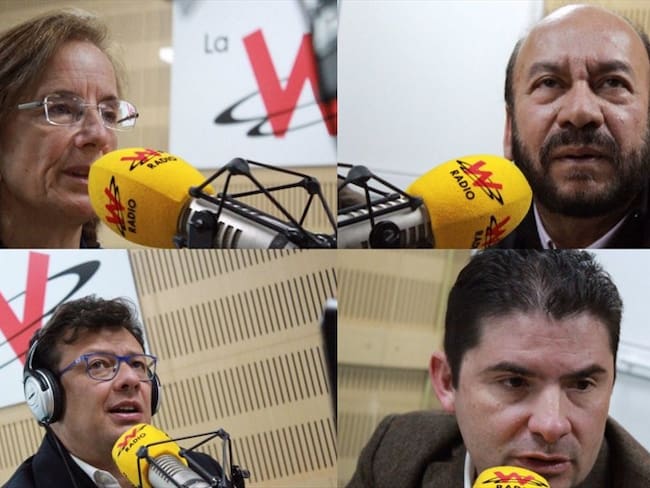 Salud Hernández, Alfredo Rangel (arriba), Hollman Morris y Luis Felipe Henao (abajo). Foto: La WCon Vicky Dávila