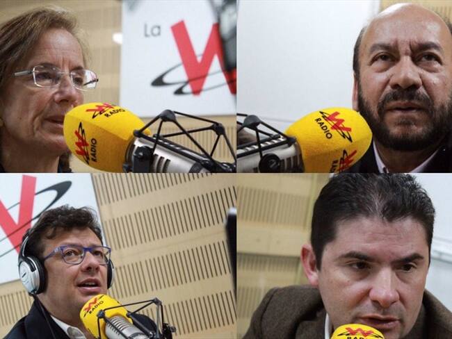 Salud Hernández, Alfredo Rangel (arriba), Hollman Morris y Luis Felipe Henao (abajo). Foto: La WCon Vicky Dávila