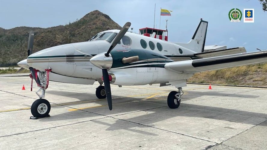 Patrulla Aérea Civil Colombiana desmiente que aeronave con cocaína haga parte de su organización. Foto: Fiscalía General de la Nación
