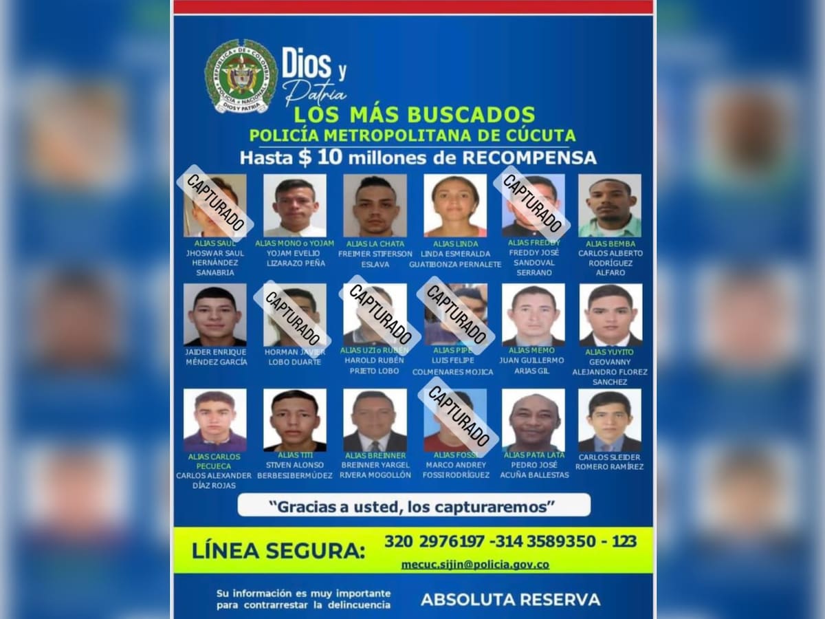 Este es el cartel de los más buscados en la frontera con Venezuela