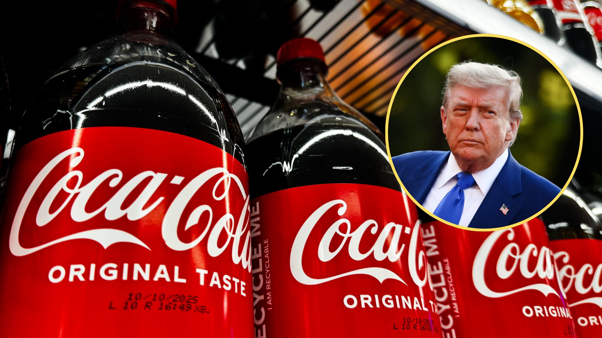 Coca- Cola y Donald Trump. Fotos: Getty Images.