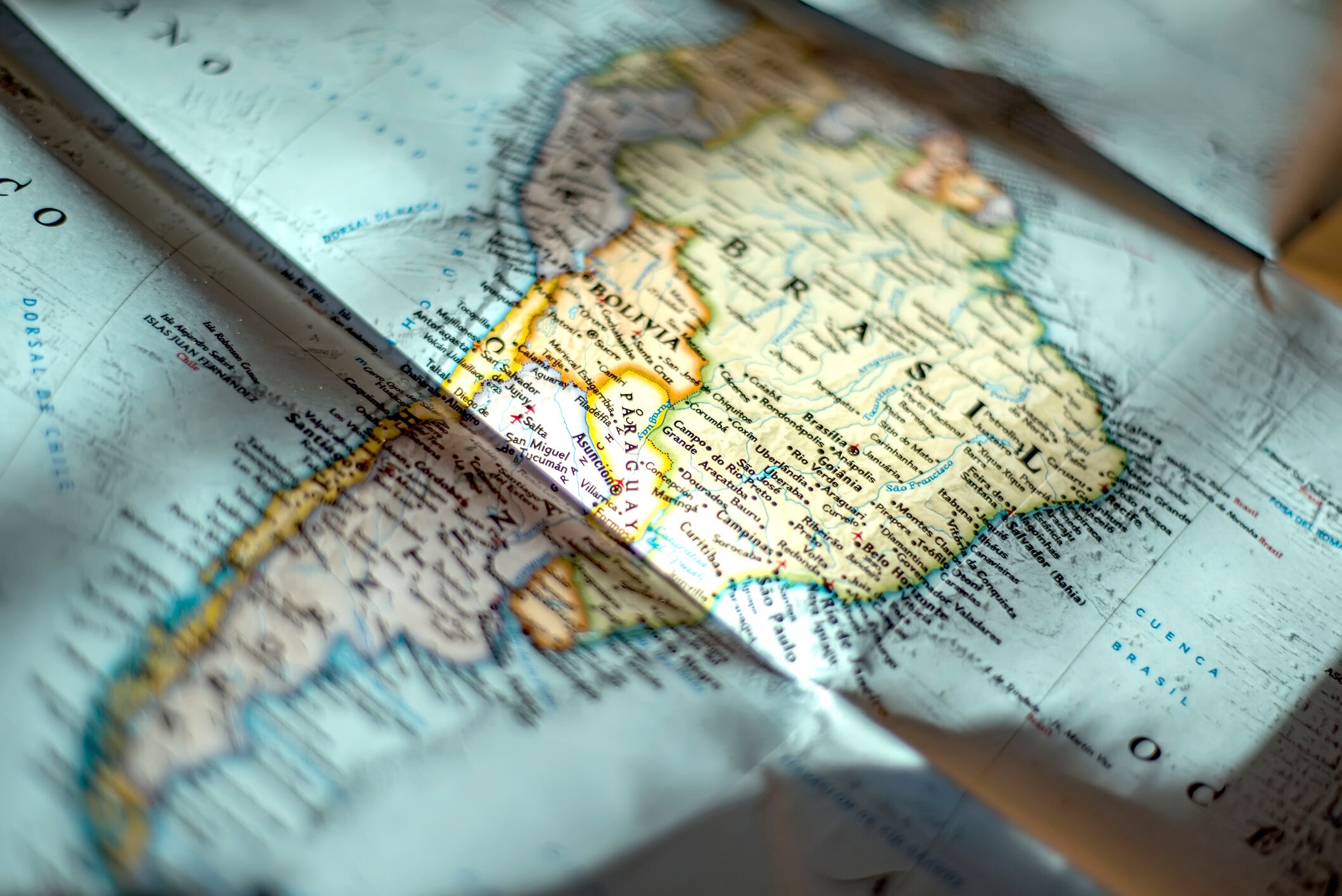 Mapa de la zona sur del continente de América (Getty Images)