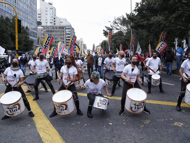 Bogotá. Septiembre 28 de 2021. Nueva jornada de movilizaciones a nivel nacional convocadas por el Comité de Paro. (Colprensa - Camila Díaz)
