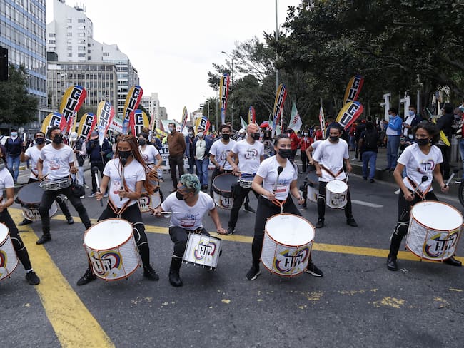 Bogotá. Septiembre 28 de 2021. Nueva jornada de movilizaciones a nivel nacional convocadas por el Comité de Paro. (Colprensa - Camila Díaz)