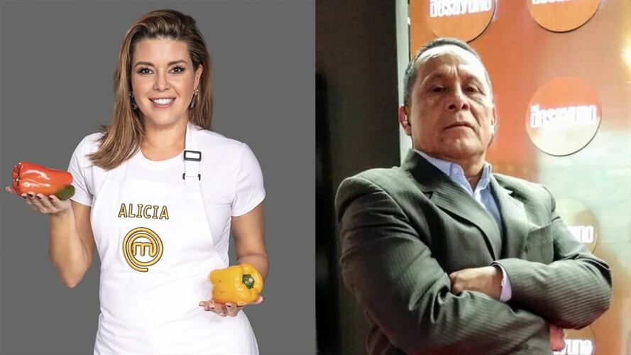 Lucho Díaz y Alicia Machado se van de MasterChef Celebrity. Foto: Colprensa/RCN-Instagram: @lucho.diaz_
