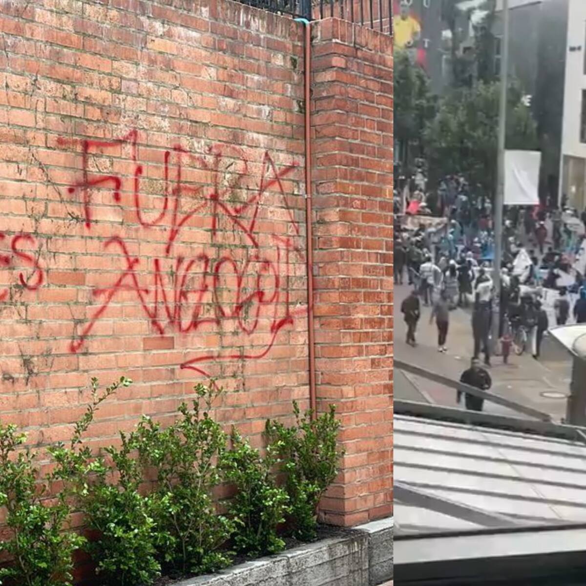 Buses y estaciones de TransMilenio vandalizados: así terminaron las protestas de la U. Pedagógica