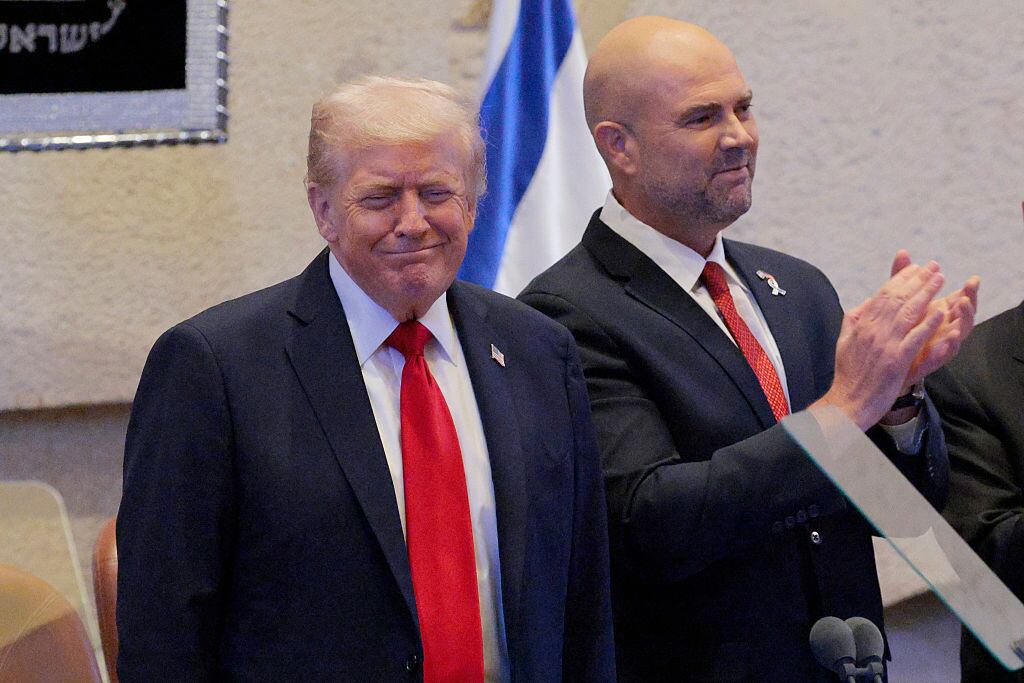 Donald Trump en el Knéset de Israel.  (Photo by Chip Somodevilla/Getty Images)