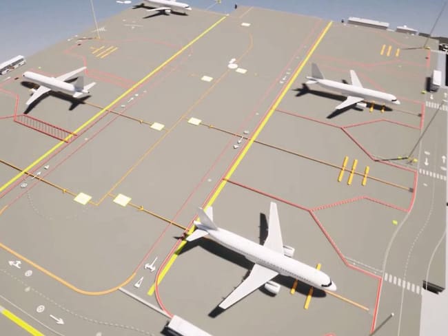 7 nuevas posiciones de parqueo de aeronaves en el Aeropuerto El Dorado. Foto: cortesía ANI.