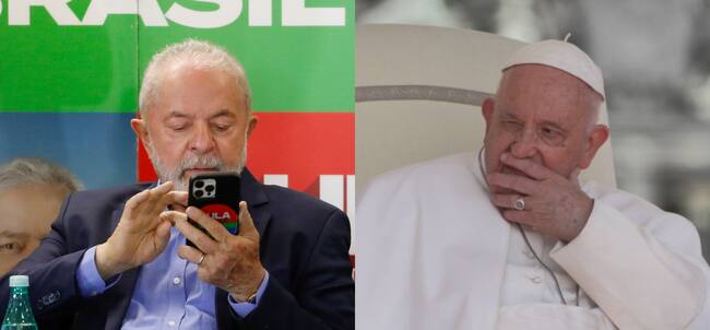 Presidente de Brasil, Lula da Silva, y papa Francisco. Foto: (Photo by Ricardo Moreira/Getty Images) / (Photo by Grzegorz Galazka/Archivio Grzegorz Galazka/Mondadori Portfolio via Getty Images)