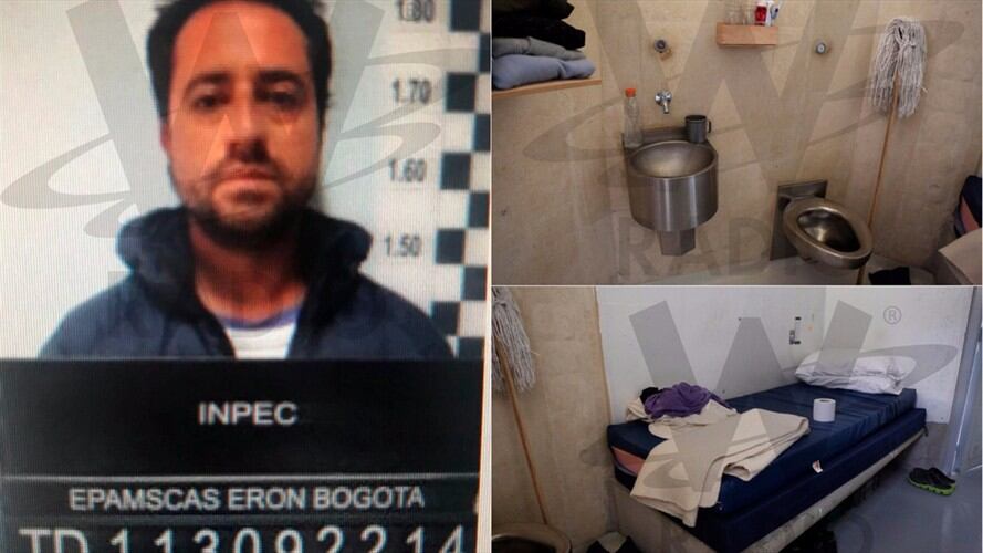 Celda donde paga su condena Rafael Uribe Noguera. Foto: